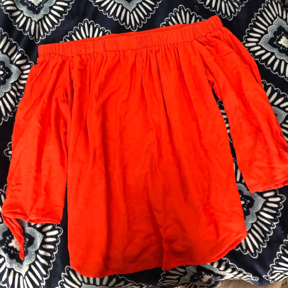 Old navy orange off the shoulder shirt